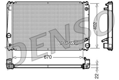 Radiator, engine cooling DENSO DRM50052