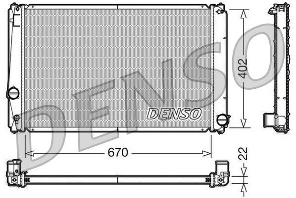 DENSO DRM50053 Radiator, engine cooling
