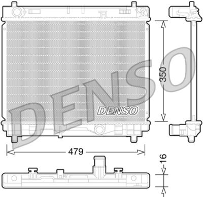 Radiator, engine cooling DENSO DRM50059