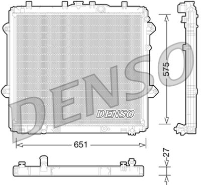 Radiator, engine cooling DENSO DRM50060