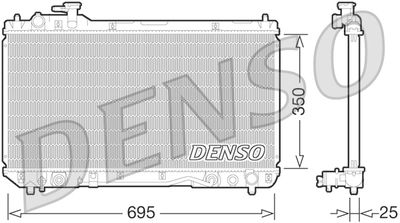 Radiator, engine cooling DENSO DRM50063