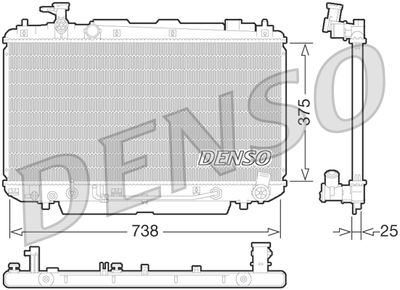 Radiator, engine cooling DENSO DRM50065