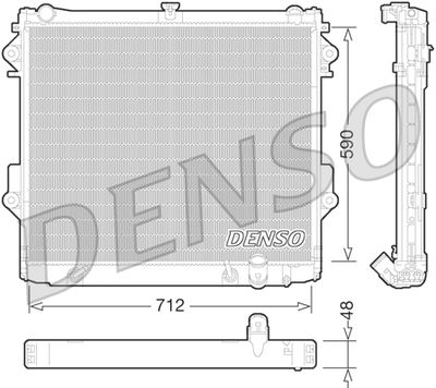 Radiator, engine cooling DENSO DRM50074