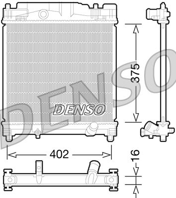 Radiator, engine cooling DENSO DRM50077