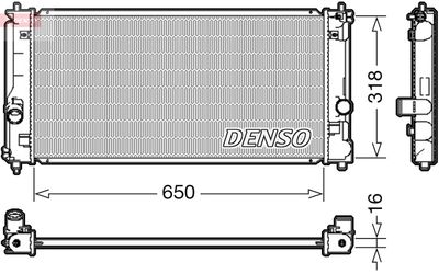 Radiator, engine cooling DENSO DRM50081