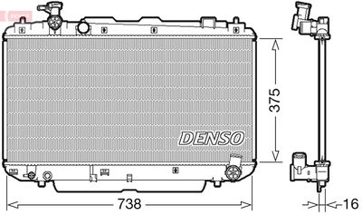 Radiator, engine cooling DENSO DRM50083