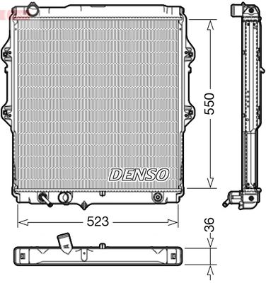 Radiator, engine cooling DENSO DRM50084