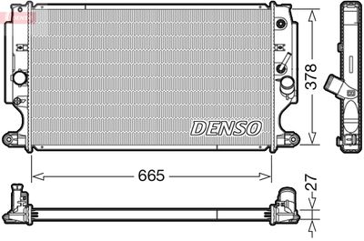 Radiator, engine cooling DENSO DRM50088