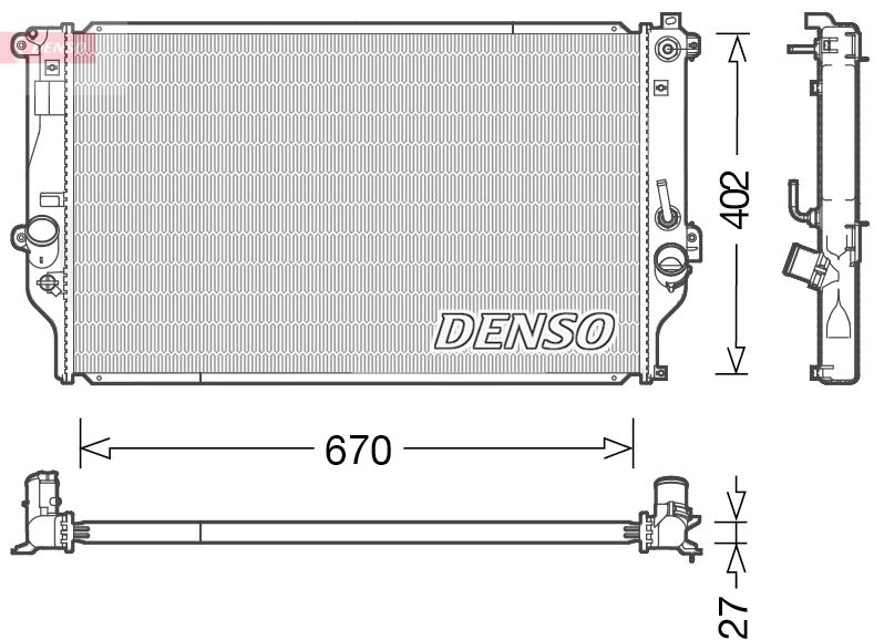DENSO DRM50092 Radiator, engine cooling