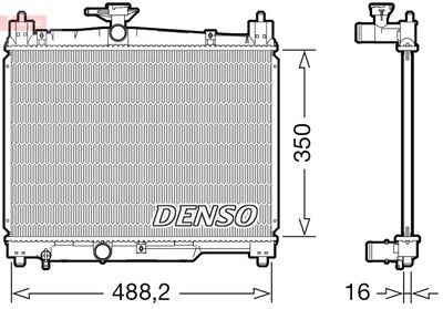 Radiator, engine cooling DENSO DRM50101