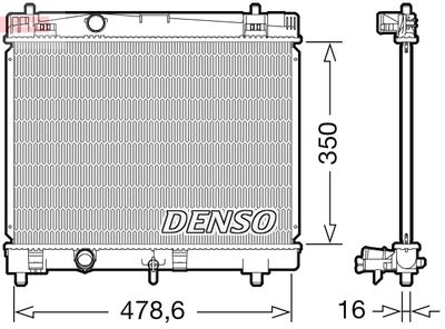 Radiator, engine cooling DENSO DRM50103