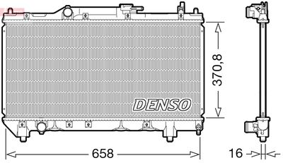 Radiator, engine cooling DENSO DRM50117