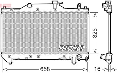 Radiator, engine cooling DENSO DRM50131