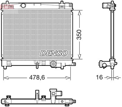 Radiator, engine cooling DENSO DRM50137
