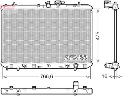 Radiator, engine cooling DENSO DRM50143
