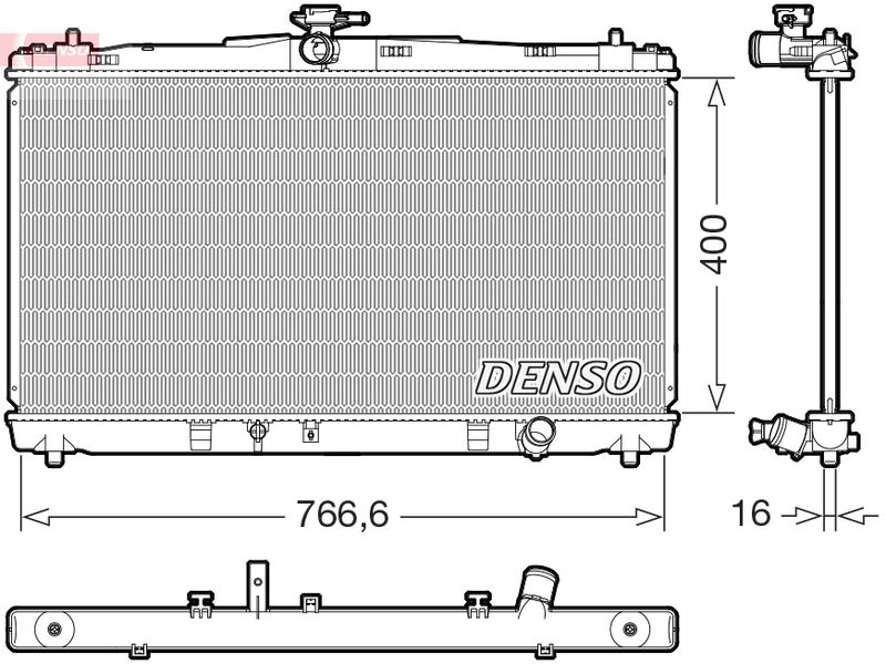 DENSO DRM50144 Radiator, engine cooling