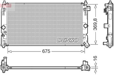 Radiator, engine cooling DENSO DRM50150