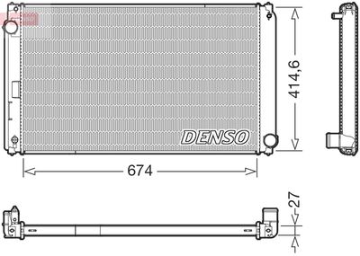 Radiator, engine cooling DENSO DRM50151
