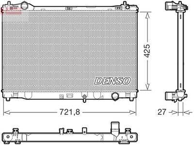 Radiator, engine cooling DENSO DRM50153