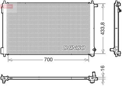 Radiator, engine cooling DENSO DRM50154