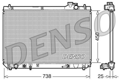 Radiator, engine cooling DENSO DRM51004