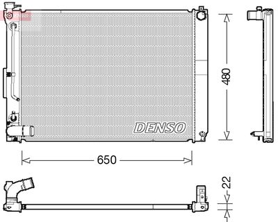 Radiator, engine cooling DENSO DRM51012