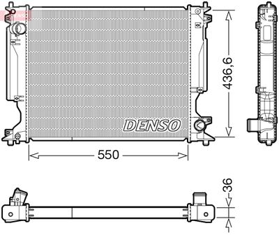 Radiator, engine cooling DENSO DRM51014