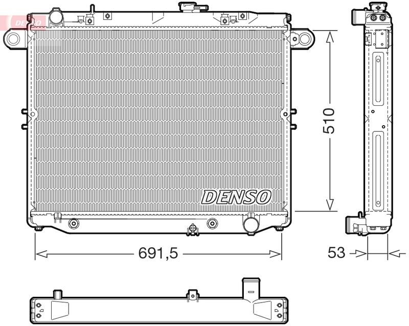 DENSO DRM51015 Radiator, engine cooling