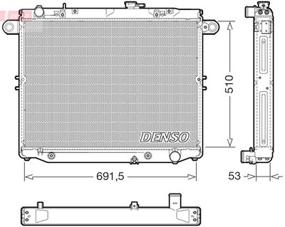 Radiator, engine cooling DENSO DRM51015