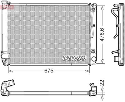 Radiator, engine cooling DENSO DRM51016