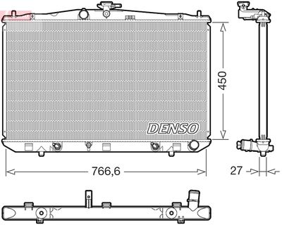 Radiator, engine cooling DENSO DRM51017