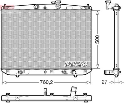 Radiator, engine cooling DENSO DRM51020