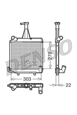 Radiator, engine cooling DENSO DRM99000