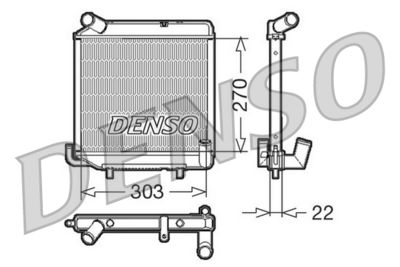 Radiator, engine cooling DENSO DRM99003