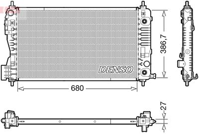 Radiator, engine cooling DENSO DRM99012