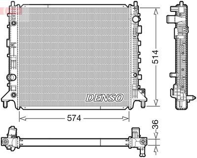 Radiator, engine cooling DENSO DRM99013