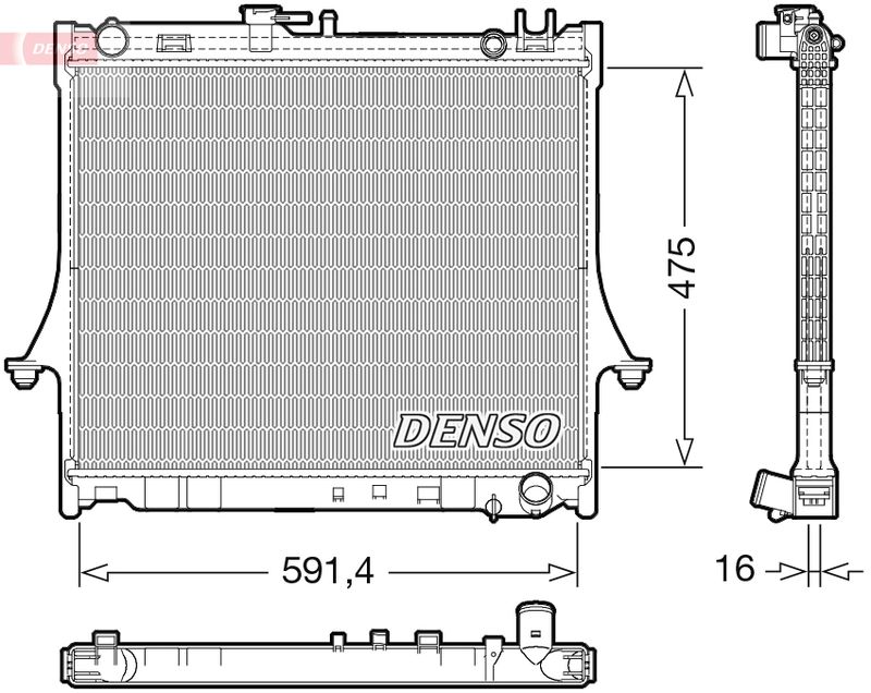 DENSO DRM99016 Radiator, engine cooling