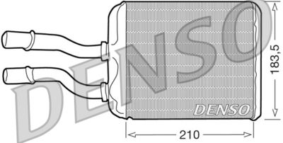 Heat Exchanger, interior heating DENSO DRR01011