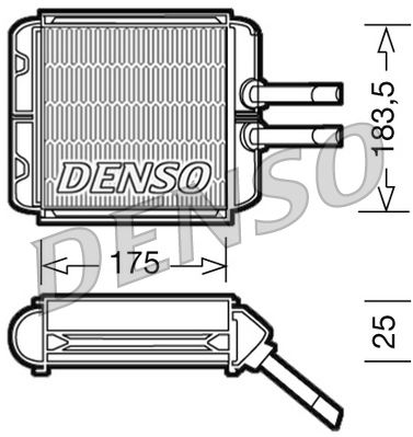 DENSO DRR08001 Heat Exchanger, interior heating