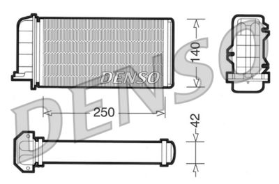 Heat Exchanger, interior heating DENSO DRR09002