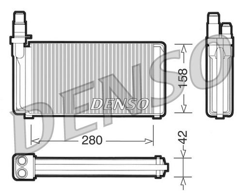 DENSO DRR09020 Heat Exchanger, interior heating