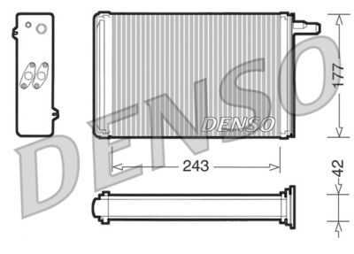 Heat Exchanger, interior heating DENSO DRR09030