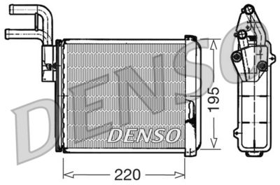 Heat Exchanger, interior heating DENSO DRR09032