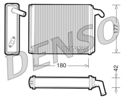 Heat Exchanger, interior heating DENSO DRR09041