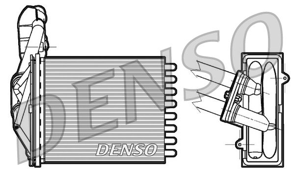 DENSO DRR09042 Heat Exchanger, interior heating