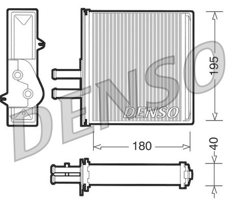 DENSO DRR09060 Heat Exchanger, interior heating
