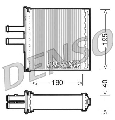 Heat Exchanger, interior heating DENSO DRR09061