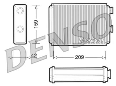 Heat Exchanger, interior heating DENSO DRR09071