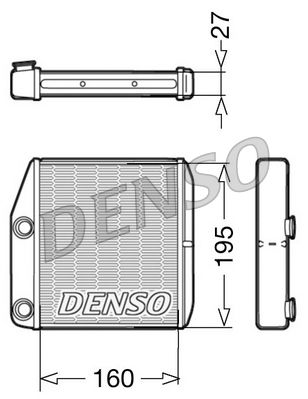 DENSO DRR09075 Heat Exchanger, interior heating