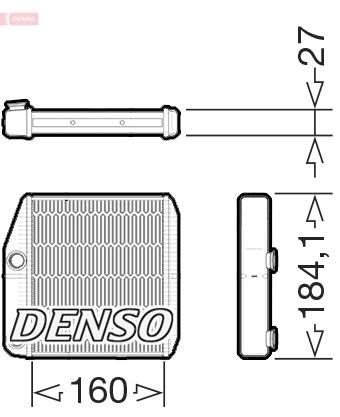 DENSO DRR09076 Heat Exchanger, interior heating